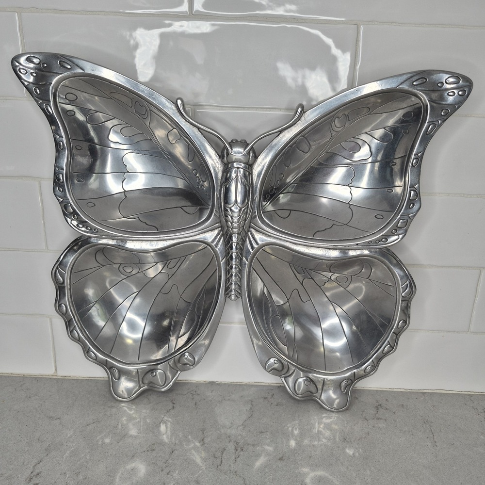 Vintage Decorative Butterfly Silhouette Divided Dish 1997  Arthur Court Design